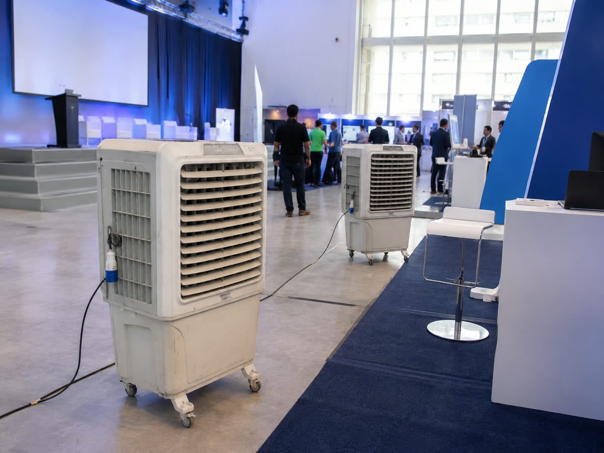 Air cooler rental Putrajaya Cyberjaya exhibition hall and AV event setup